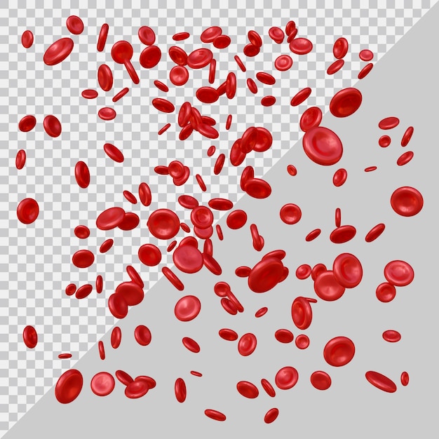 PSD cellule del sangue con stile moderno 3d