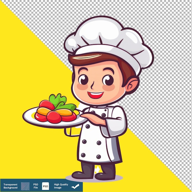 PSD chef graduation cartoon vector transparente de fundo png psd