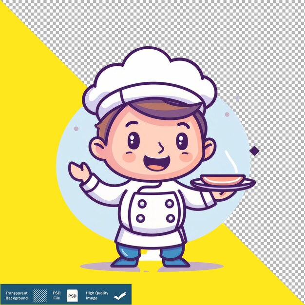 PSD chef graduation cartoon vector transparente de fundo png psd