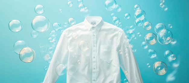 PSD chemise blanche propre avec des bulles