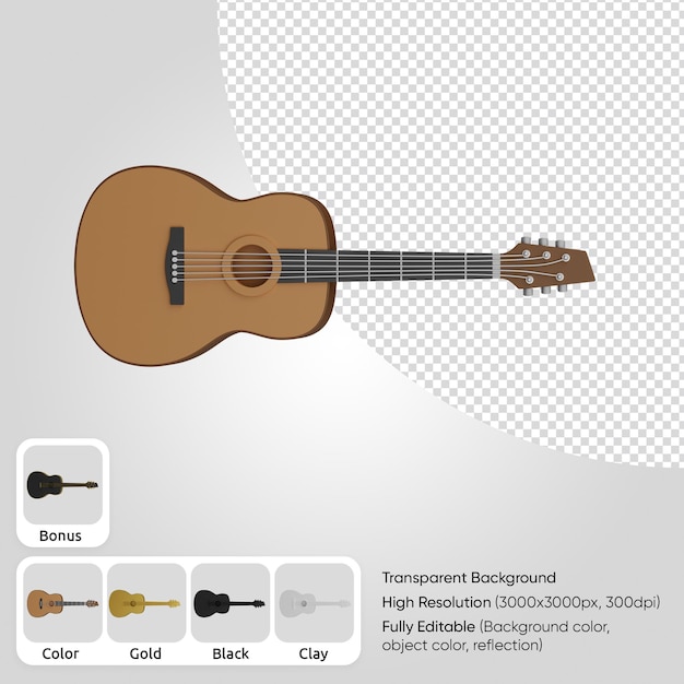 PSD chitarra 3d