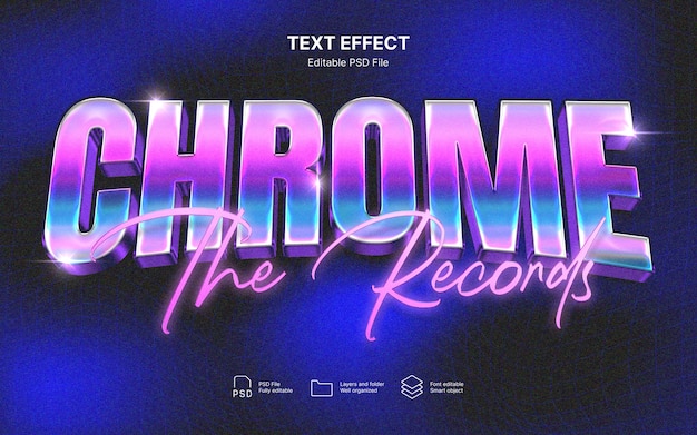 Chrome-Text-Effekt aus den 80ern