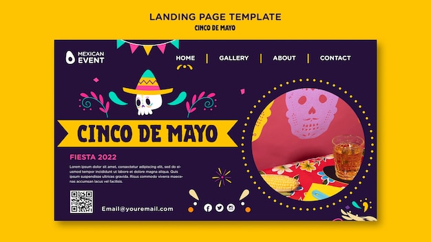 Cinco de Mayo Zielseitenvorlagendesign