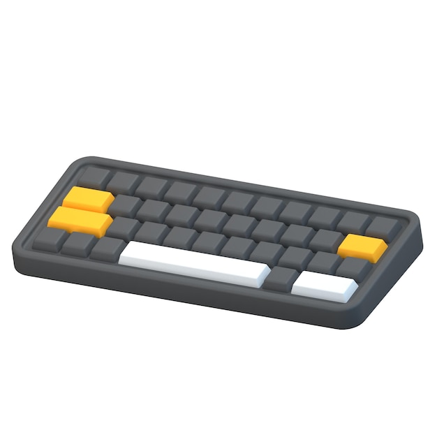 PSD le clavier 3d illustration icon pack élément