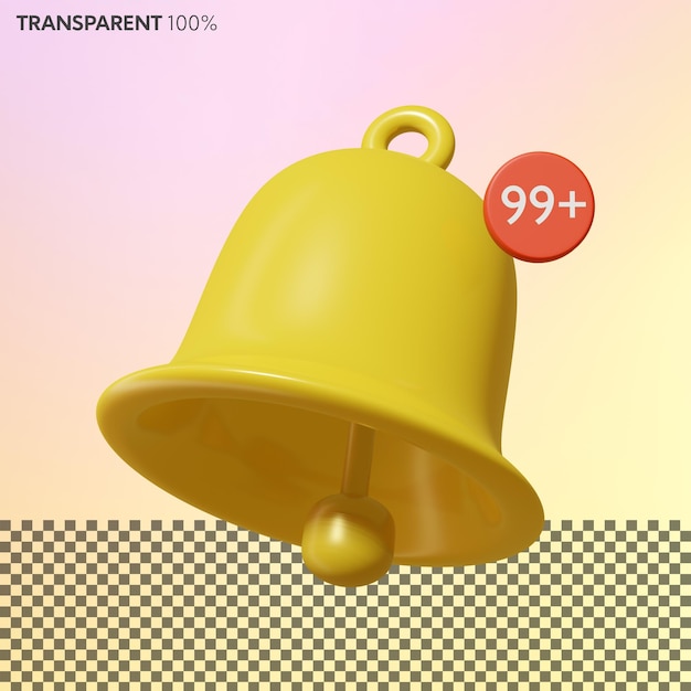 cloche de notification 3d