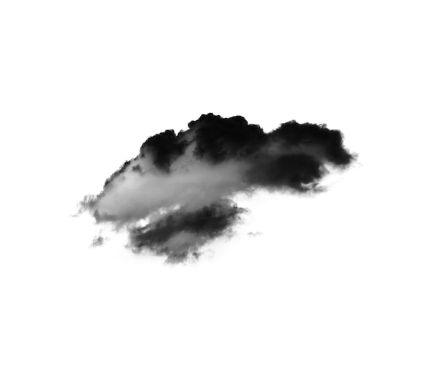 PSD cloud stock image in weißem hintergrund schwarze wolken isoliert auf weißen hintergrund