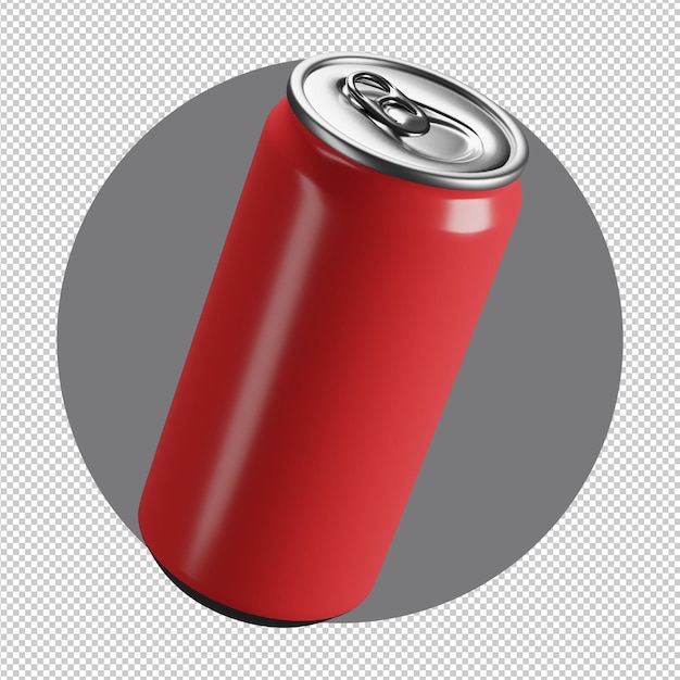 Coke Rouge Peut Illustration 3d Sur Fond Transparent