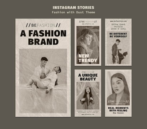 Collection d'histoires Instagram pour magasin de mode