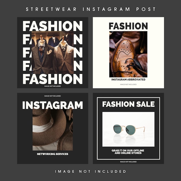 PSD collezione psd di design di vendita di moda per social media e modello di post instagram