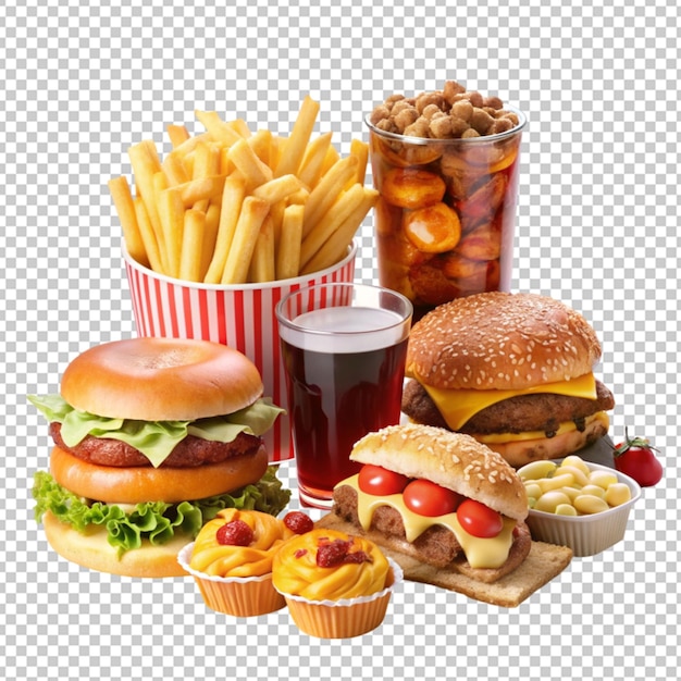 conceito de fast food e junk food