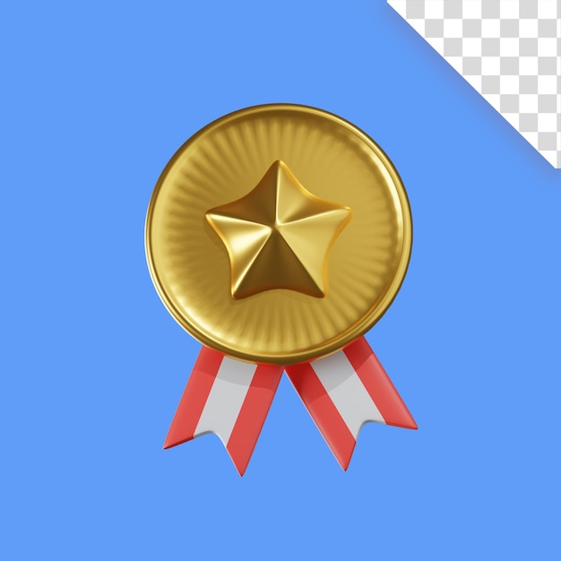 Conceito de ilustração 3D de medalha