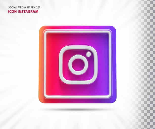 Concept d'icône 3d instagram