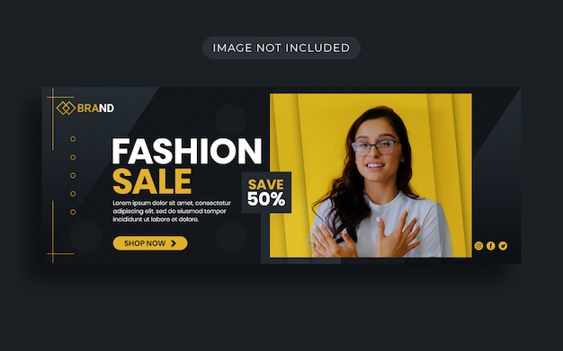 Conception de couverture Facebook de promotion de vente de mode spéciale