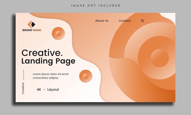 PSD conception créative d'une page d'atterrissage pour un site web ou un produit