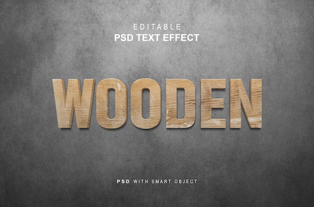 Conception d'effet de texte en bois