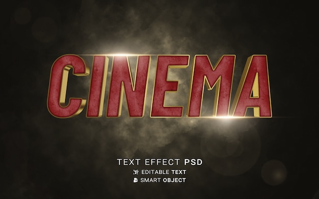 Conception d'effet de texte de cinéma