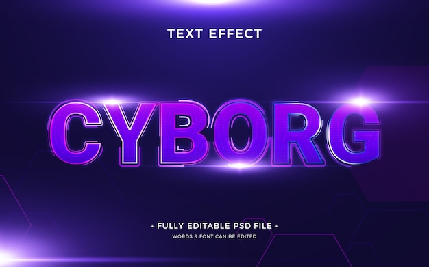 Conception d'effet de texte cyborg