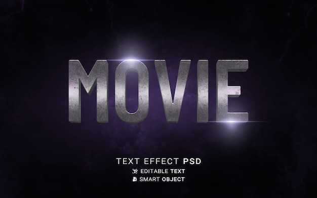 Conception d'effet de texte de film