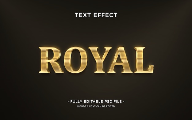 Conception d'effet de texte royal