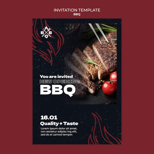 PSD conception de modèle de barbecue