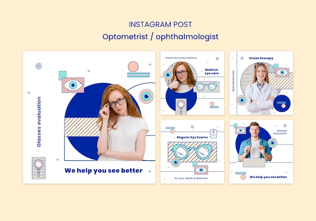 PSD conception de modèle d'optométriste