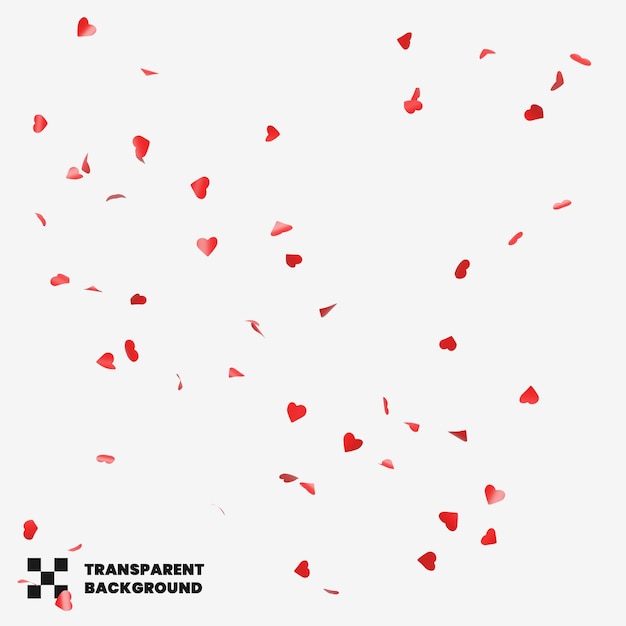 Le confetti de l'amour est transparent.