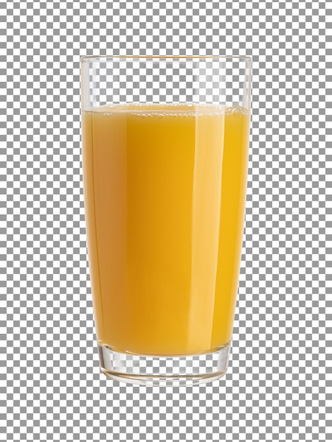 Copo de suco de laranja fresco isolado em fundo transparente