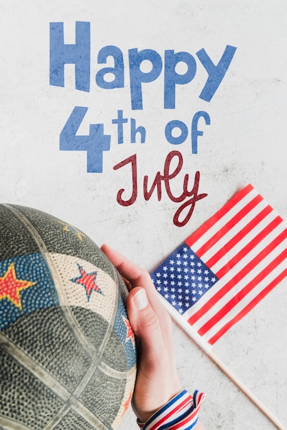 PSD copyspace mockup for usa independence day