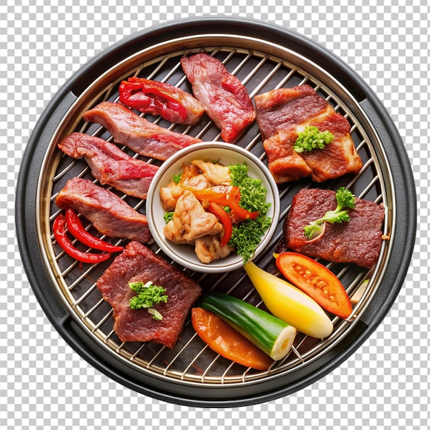 PSD coreano bbq em fundo transparente png