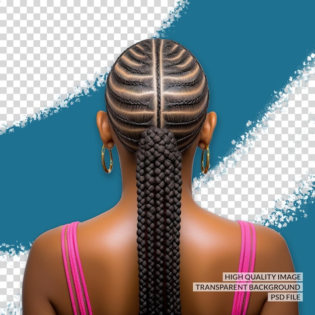 PSD coupe de cheveux en 3d png clipart transparent à fond isolé