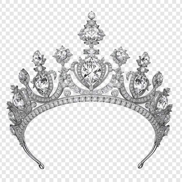 PSD une couronne d'or avec des diamants et des pierres précieuses