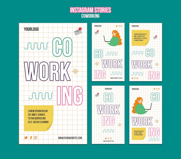 Coworking Konzept Instagram Stories