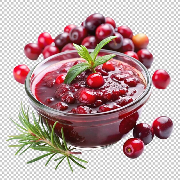 PSD cranberry-sauce auf durchsichtigem hintergrund