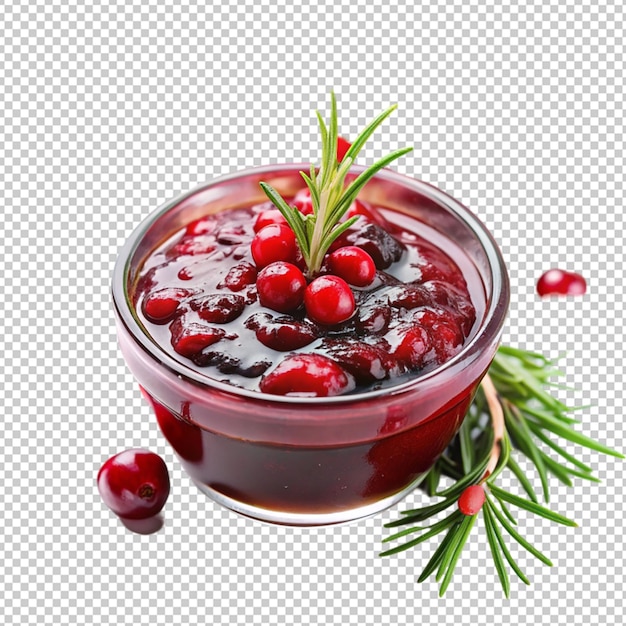 PSD cranberry-sauce auf durchsichtigem hintergrund