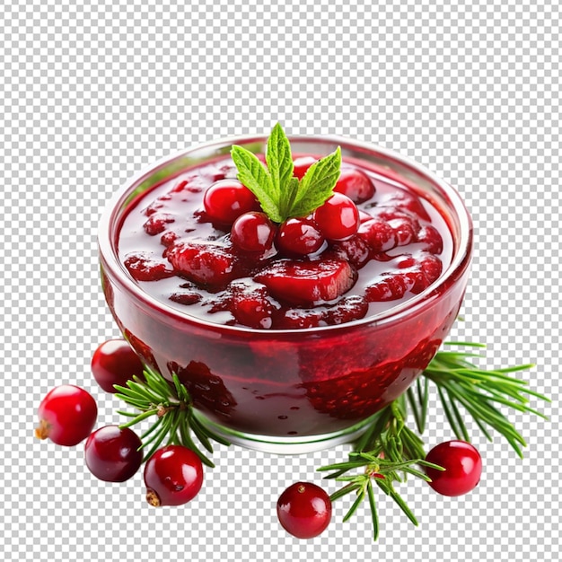 PSD cranberry-sauce auf durchsichtigem hintergrund