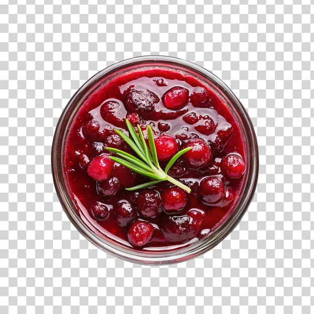 PSD cranberry-sauce isoliert auf durchsichtigem hintergrund