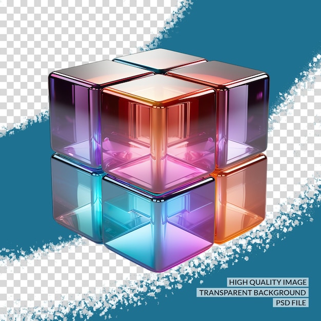 PSD cristal 3d png clipart transparente fundo isolado