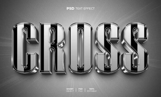 Cross 3D editierbarer Texteffekt