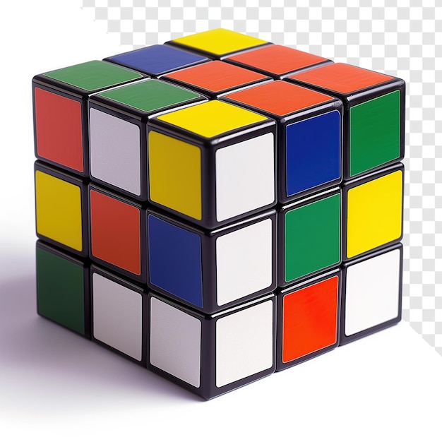 PSD cubo de rubik clássico isolado em fundo transparente