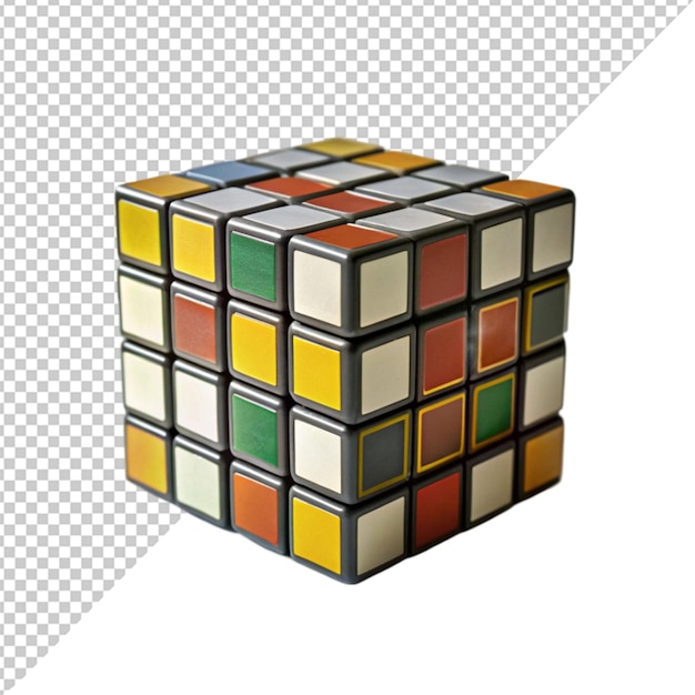 PSD cubo de rubik em um fundo transparente