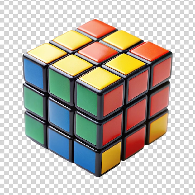 PSD cubo de rubik isolado em fundo transparente