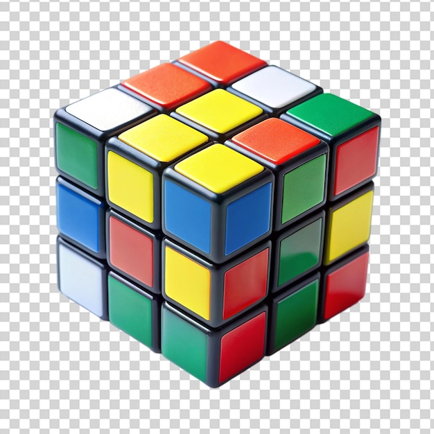 PSD cubo de rubik isolado em fundo transparente