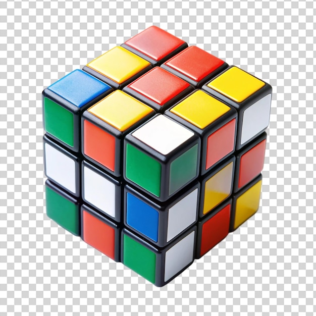 PSD cubo de rubik isolado em fundo transparente