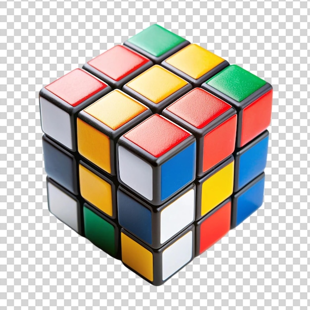 PSD cubo de rubik isolado em fundo transparente