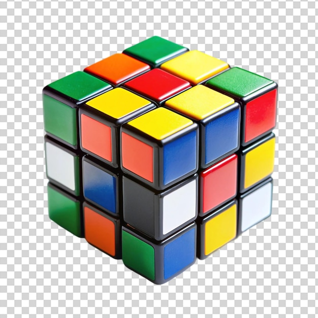 PSD cubo de rubik isolado em fundo transparente