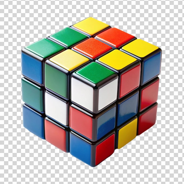 PSD cubo de rubik isolado em fundo transparente