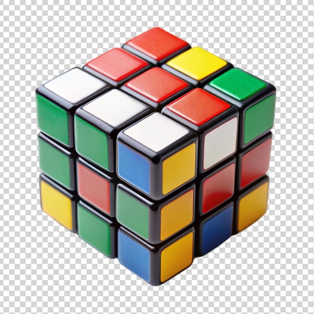 PSD cubo de rubik isolado em fundo transparente