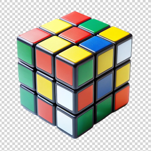 PSD cubo de rubik isolado em fundo transparente