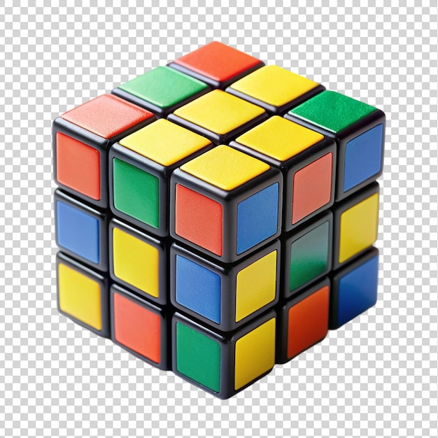 PSD cubo de rubik isolado em fundo transparente