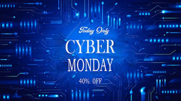 PSD cyber monday background banner de vente à l'extérieur de la maison